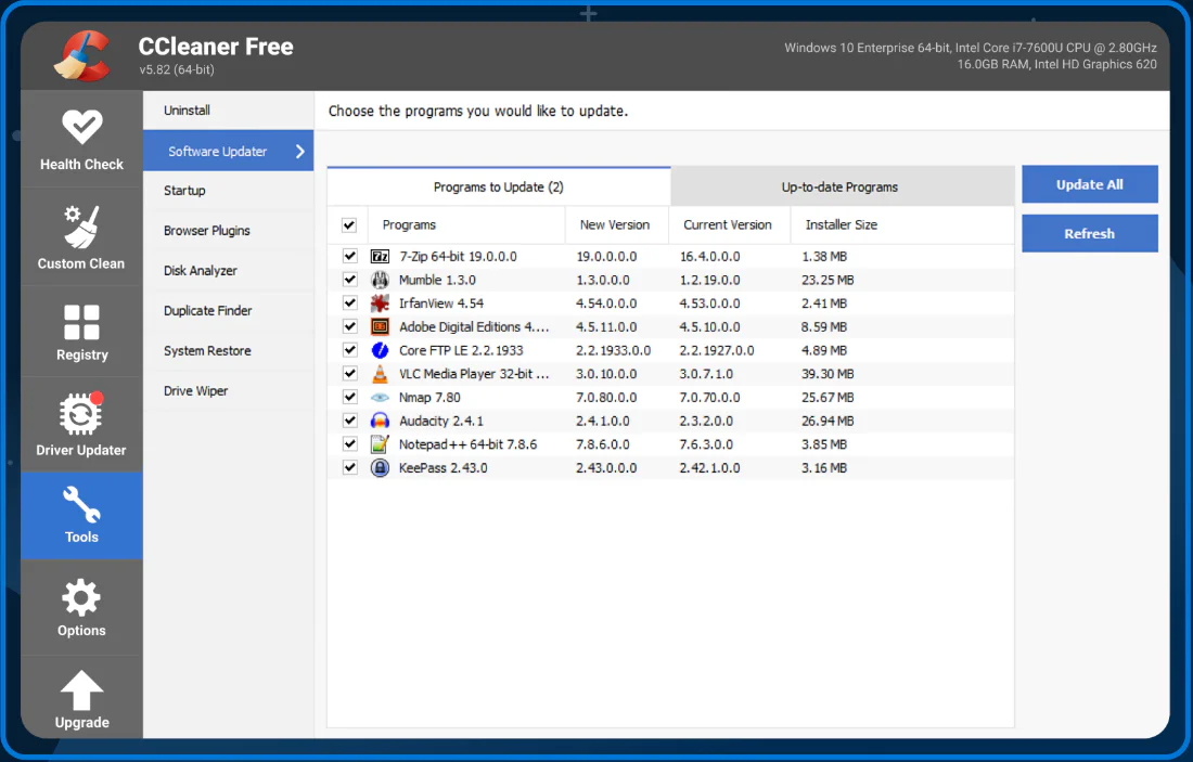 CCleaner Portable Free